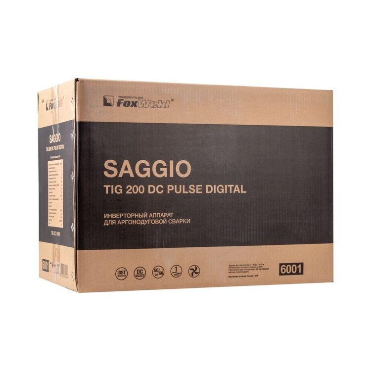 АППАРАТ АРГОНОДУГОВОЙ СВАРКИ SAGGIO TIG 200 DC PULSE DIGITAL (ПР-ВО FOXWELD/КНР)