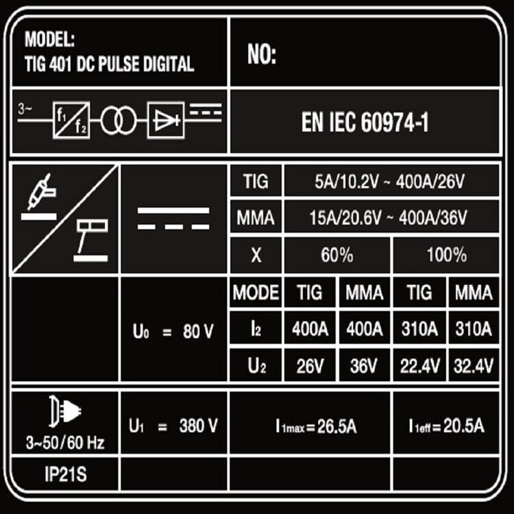 АППАРАТ АРГОНОДУГОВОЙ СВАРКИ SAGGIO TIG 401 DC PULSE DIGITAL