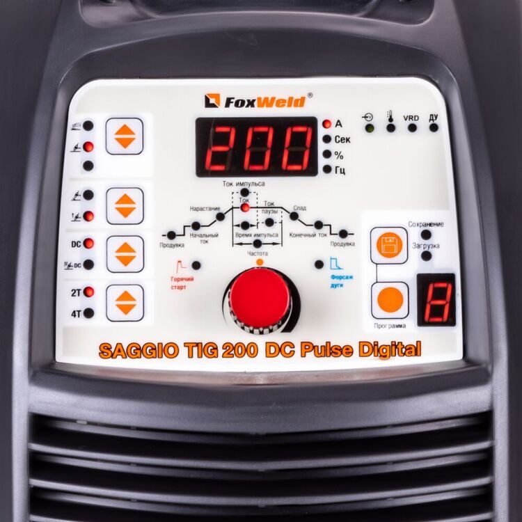 АППАРАТ АРГОНОДУГОВОЙ СВАРКИ SAGGIO TIG 200 DC PULSE DIGITAL (ПР-ВО FOXWELD/КНР)